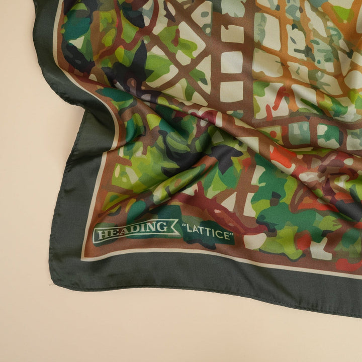 Lattice Silky Scarf - Heading Prints