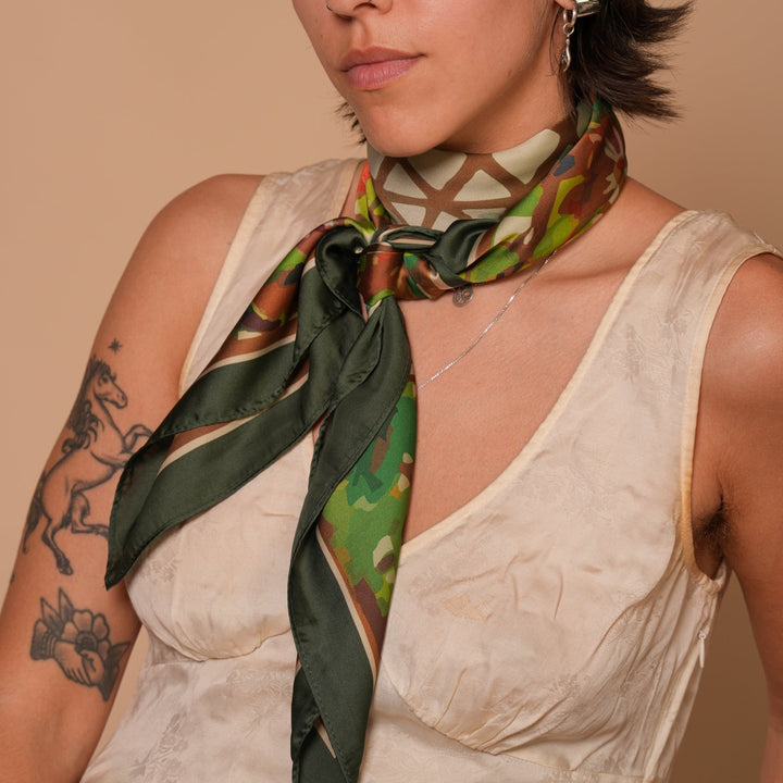 Lattice Silky Scarf - Heading Prints