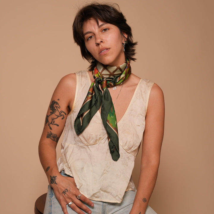 Lattice Silky Scarf - Heading Prints