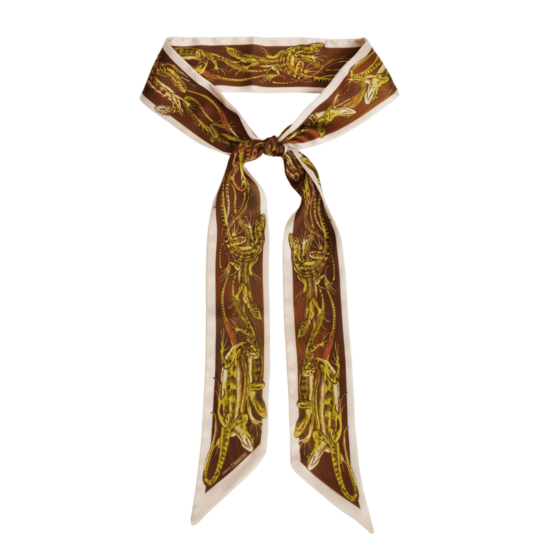 Lizards Skinny Scarf - Heading Prints