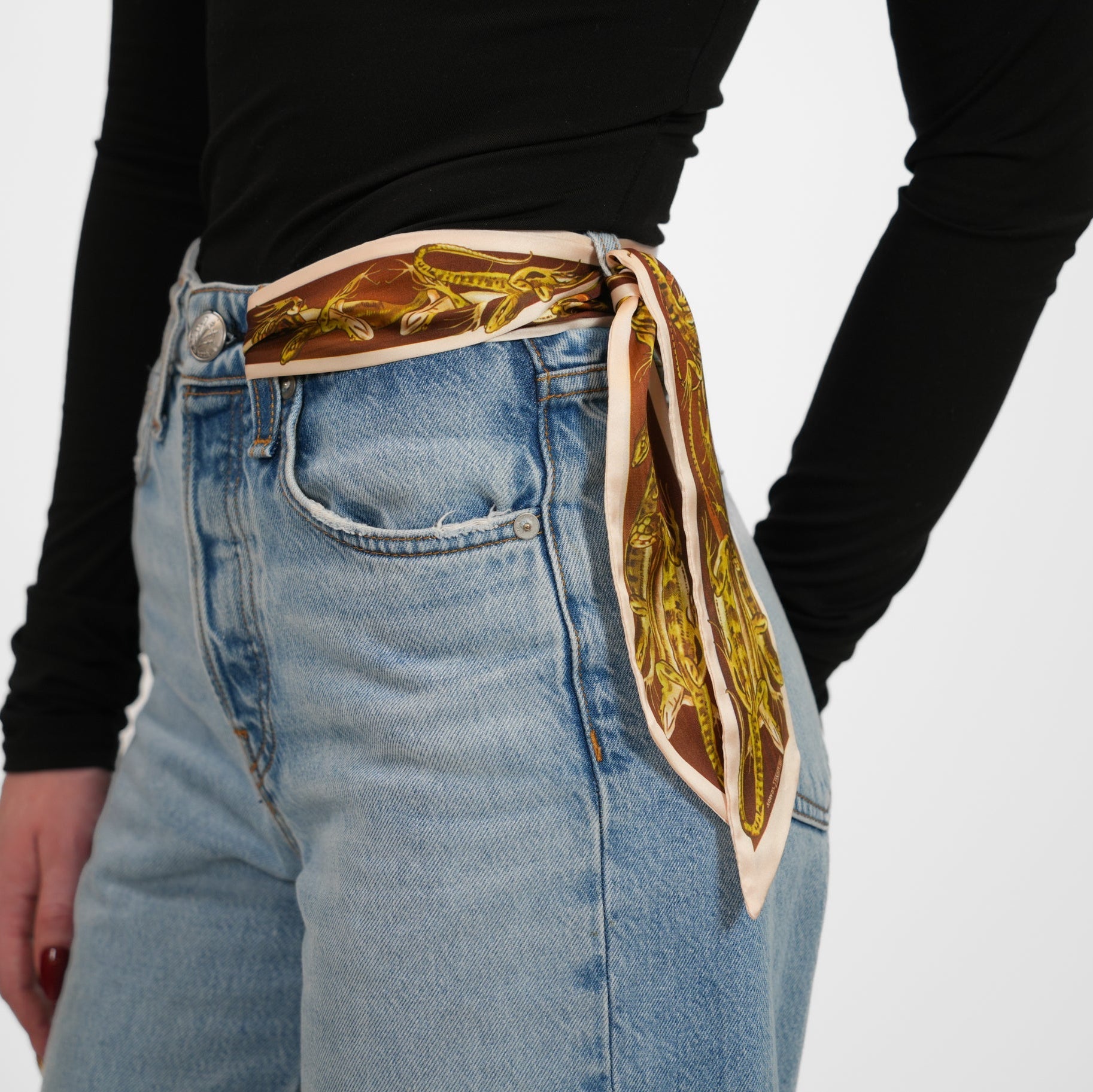 Lizards Skinny Scarf - Heading Prints
