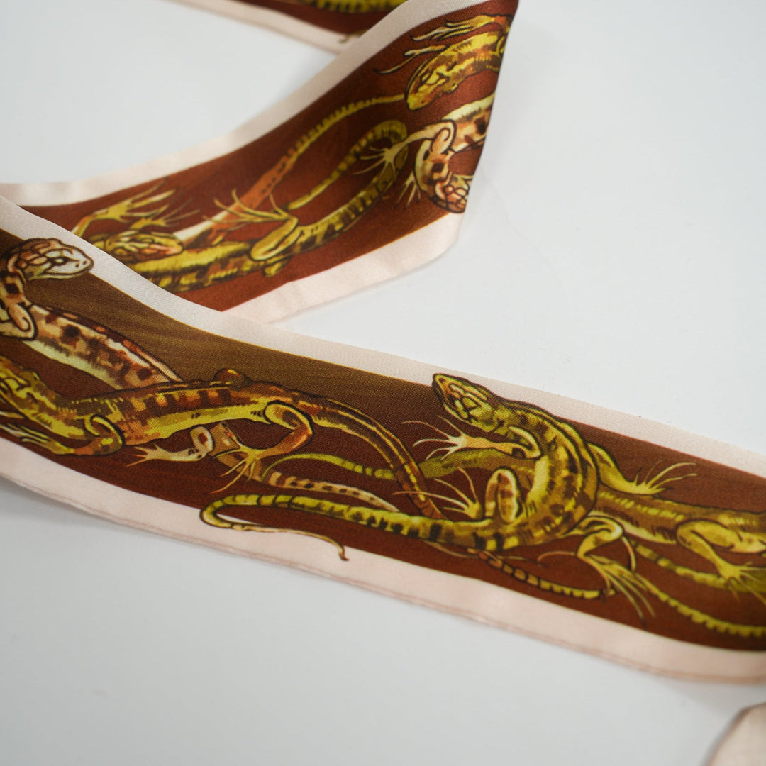 Lizards Skinny Scarf - Heading Prints