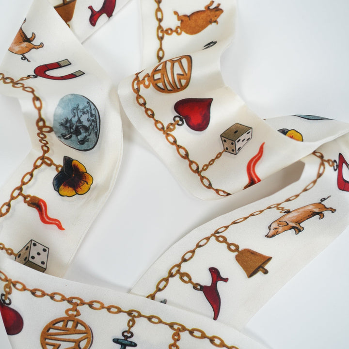 Luck Skinny Scarf - Heading Prints