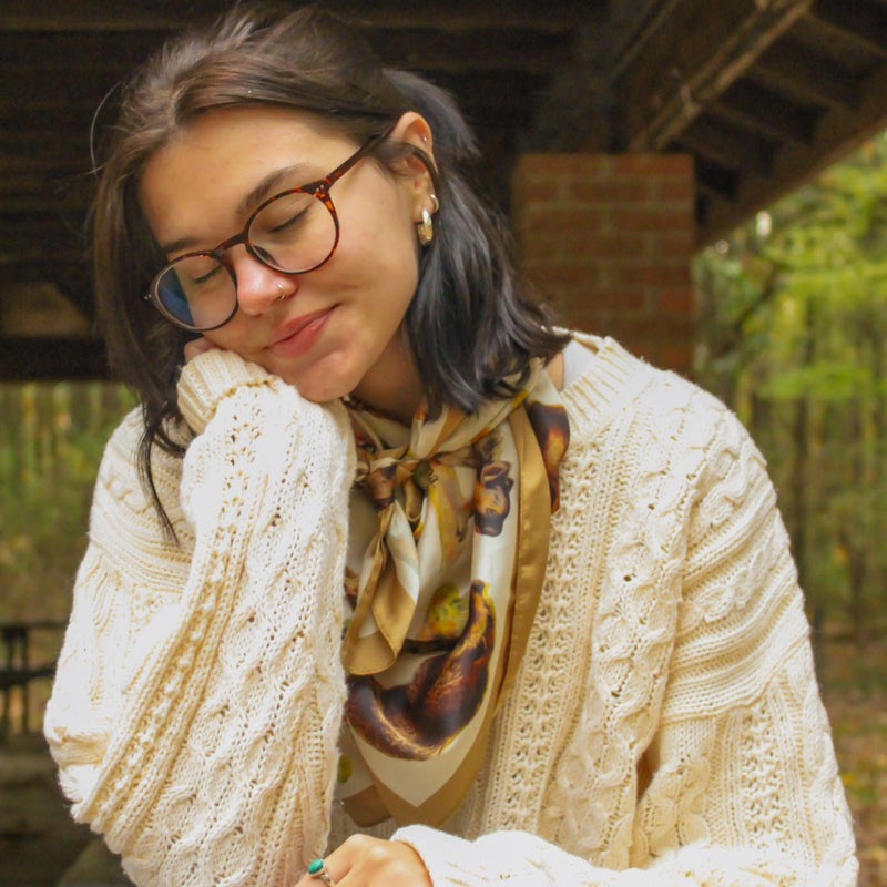 Mammal Silky Scarf - Heading Prints