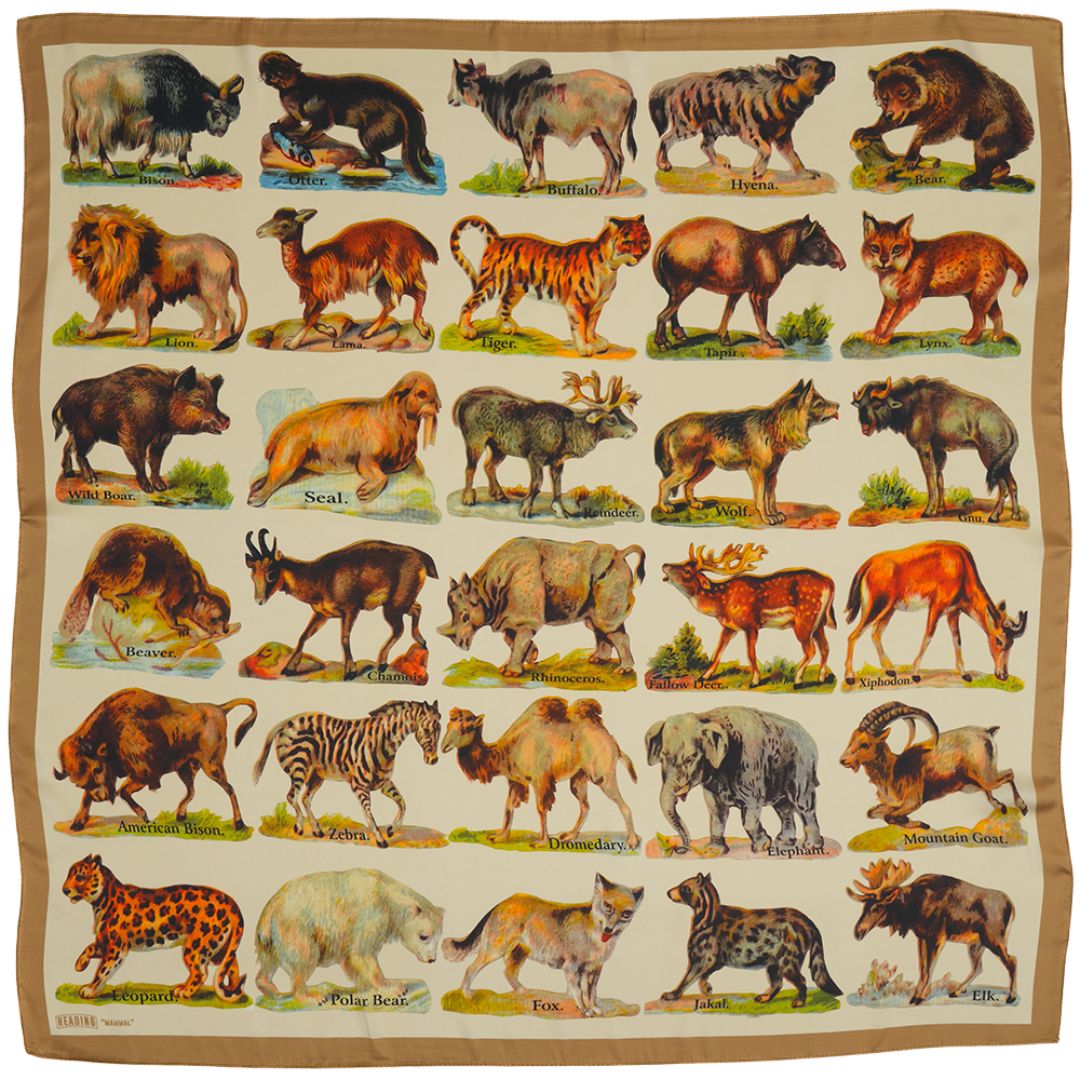 Mammal Silky Scarf - Heading Prints