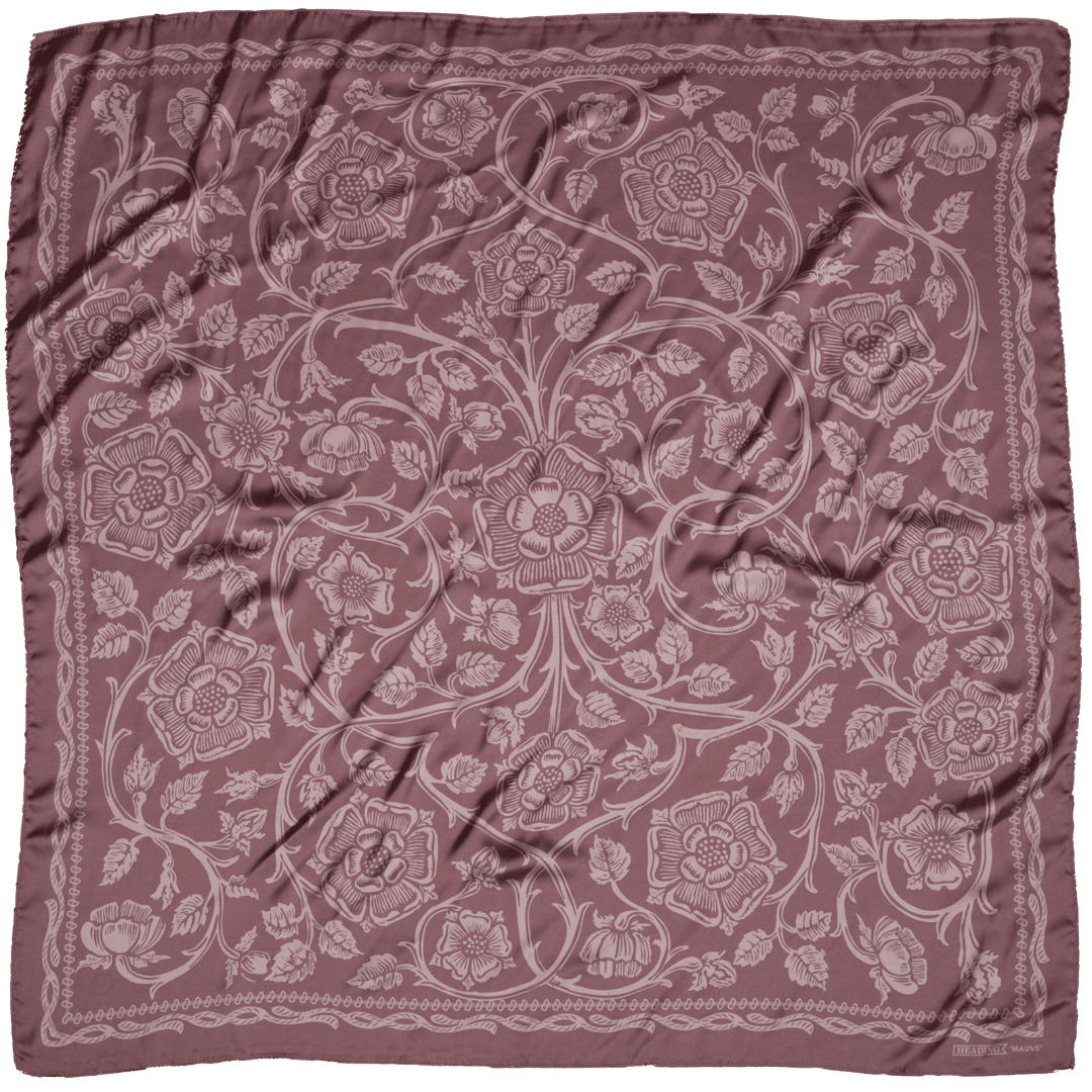 Mauve Silky Scarf - Heading Prints