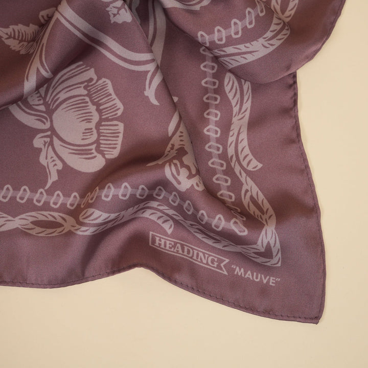 Mauve Silky Scarf - Heading Prints