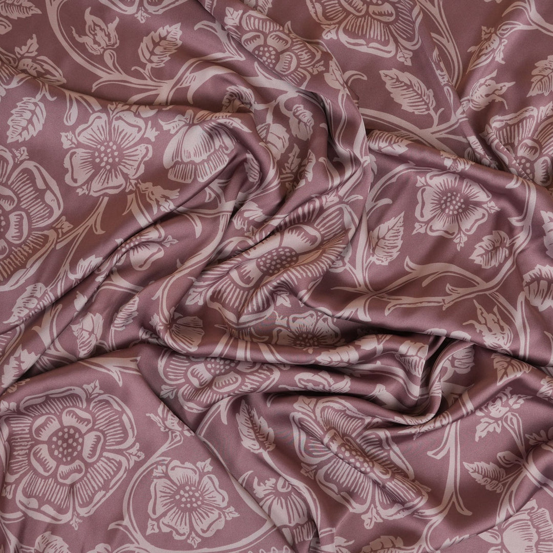 Mauve Silky Scarf - Heading Prints