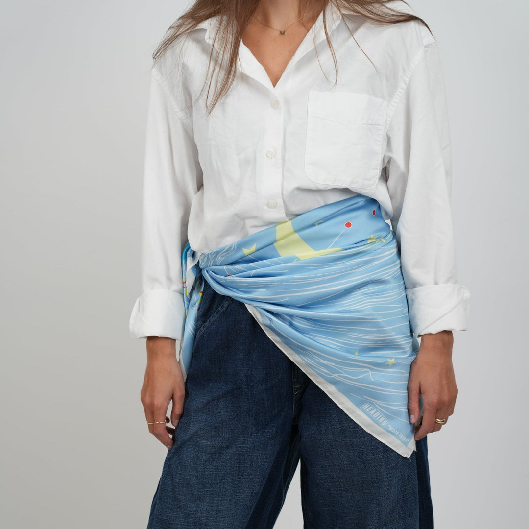 Moon Fairy Silky Scarf - Heading Prints