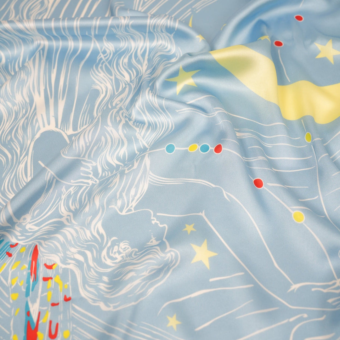 Moon Fairy Silky Scarf - Heading Prints