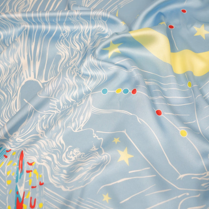 Moon Fairy Silky Scarf - Heading Prints