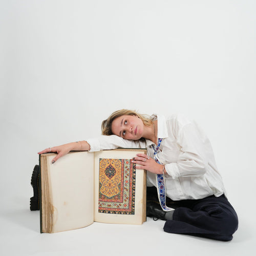 Motif Skinny Scarf - Heading Prints