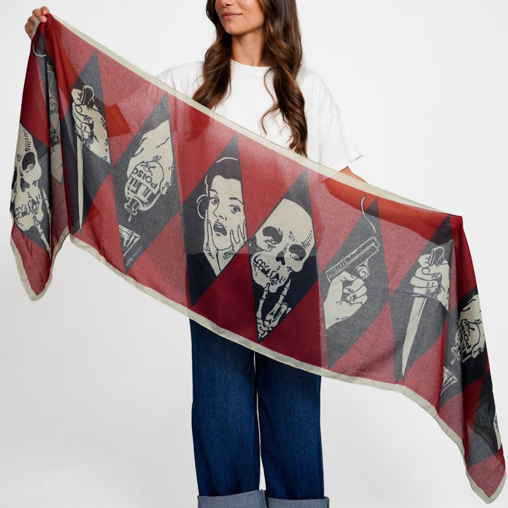 Murder Mystery All-Season Scarf - Heading Prints