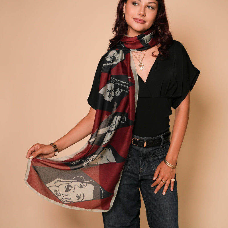 Murder Mystery All-Season Scarf - Heading Prints