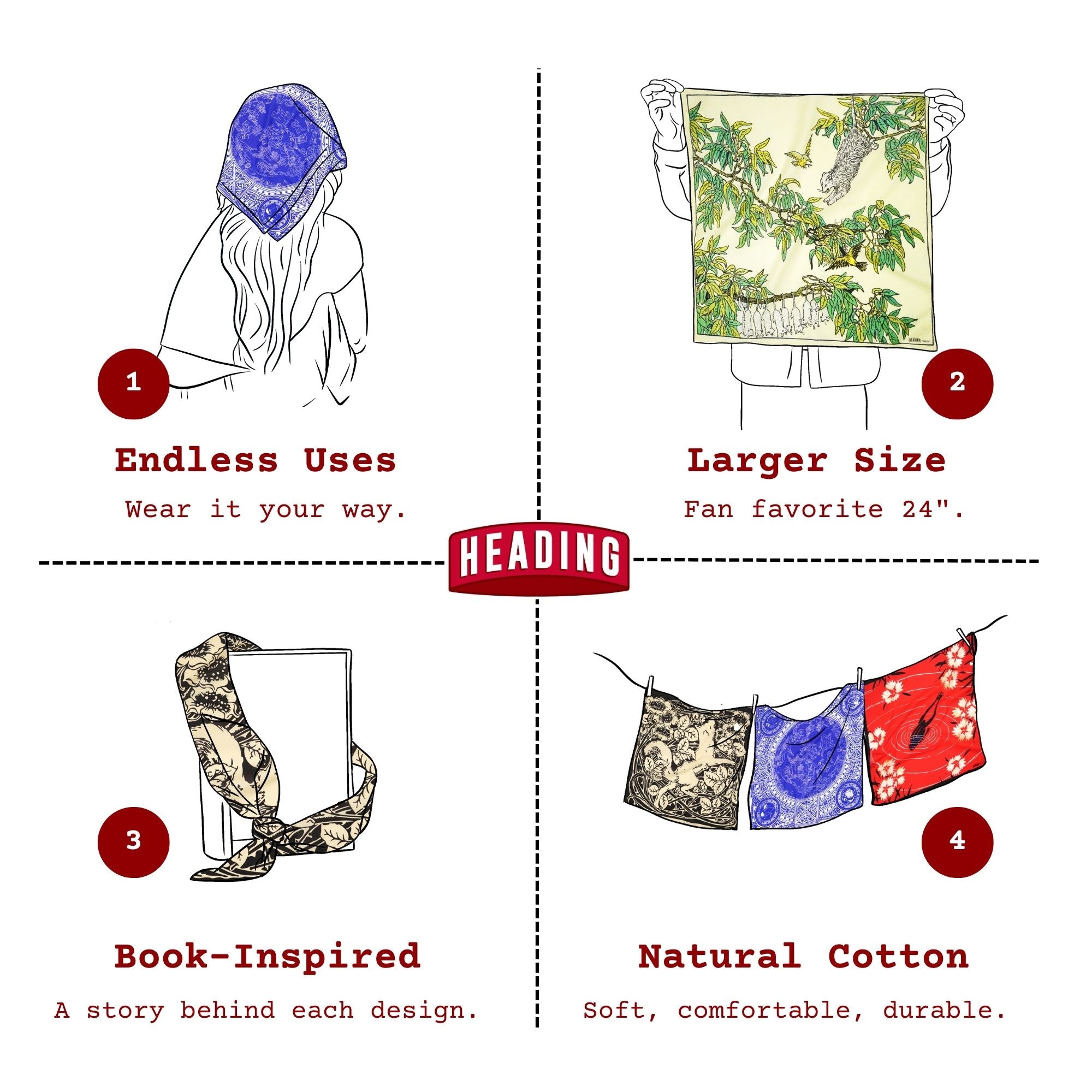 Novel - Heading Bandanas