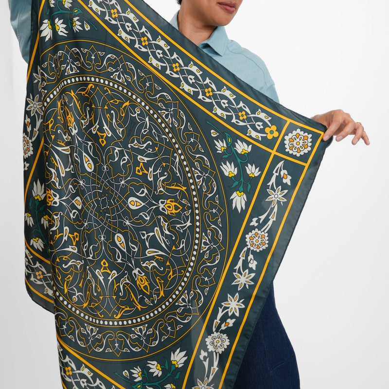 Obsidian Silky Scarf - Heading Prints