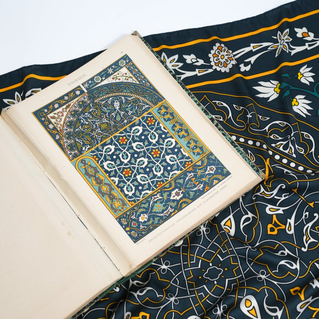Obsidian Silky Scarf - Heading Prints