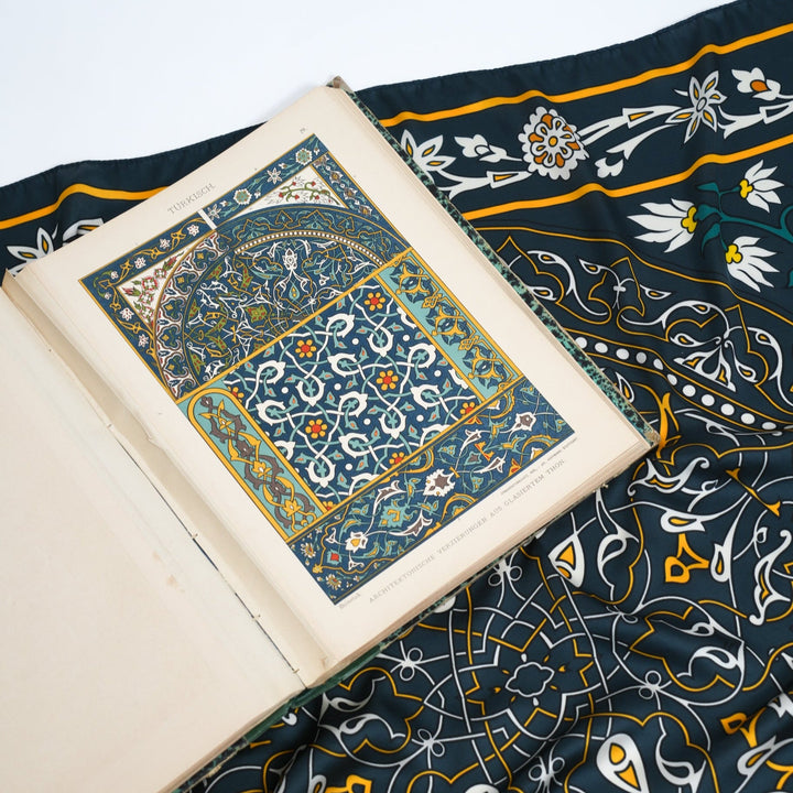 Obsidian Silky Scarf - Heading Prints