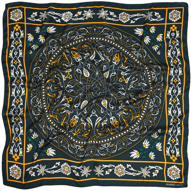 Obsidian Silky Scarf - Heading Prints