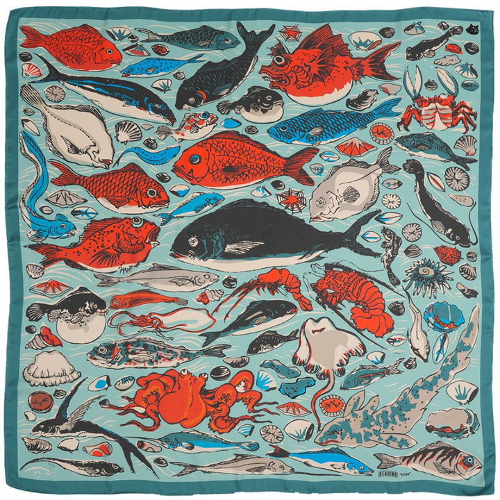 Ocean Silky Scarf - Heading Prints