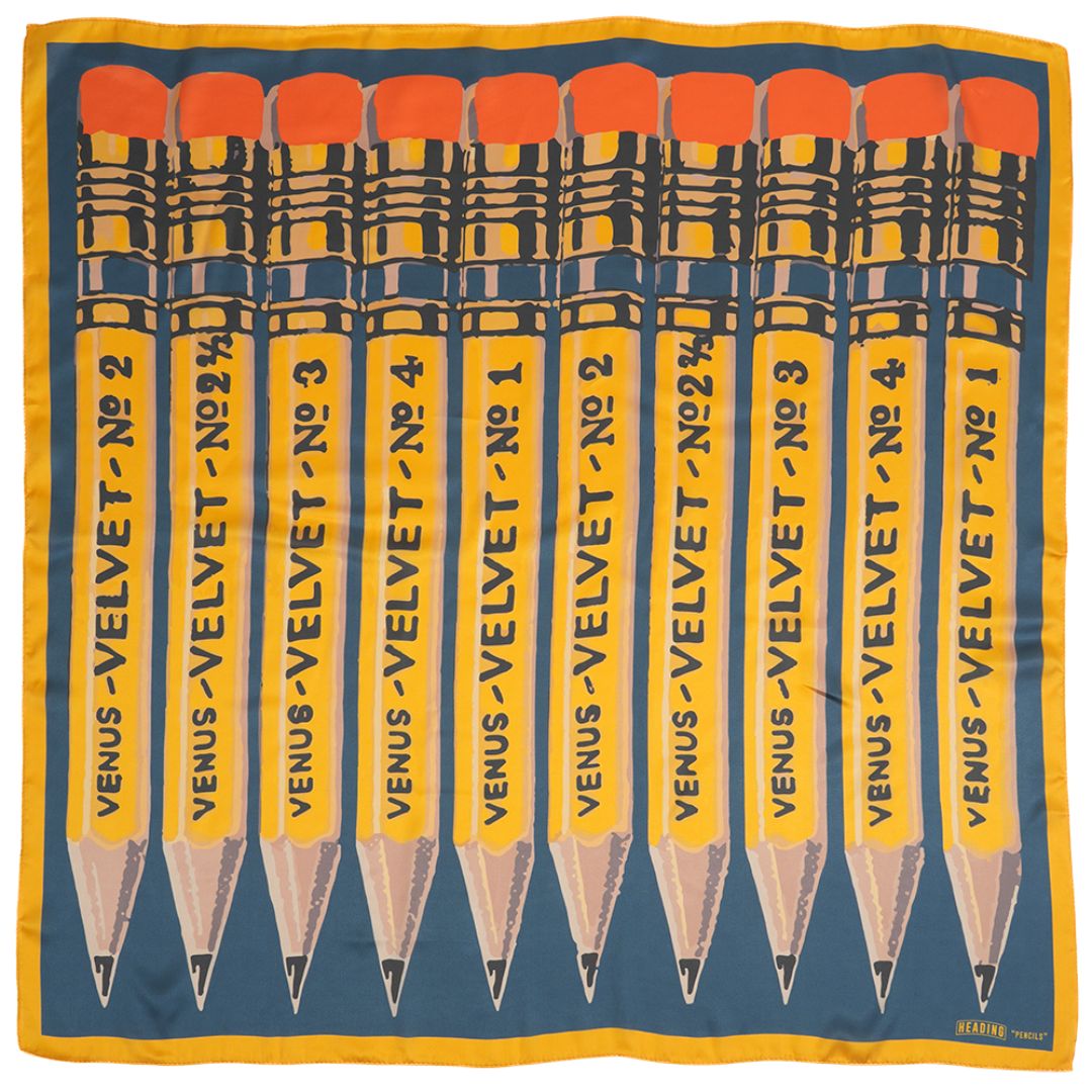 Pencils Silky Scarf - Heading Prints