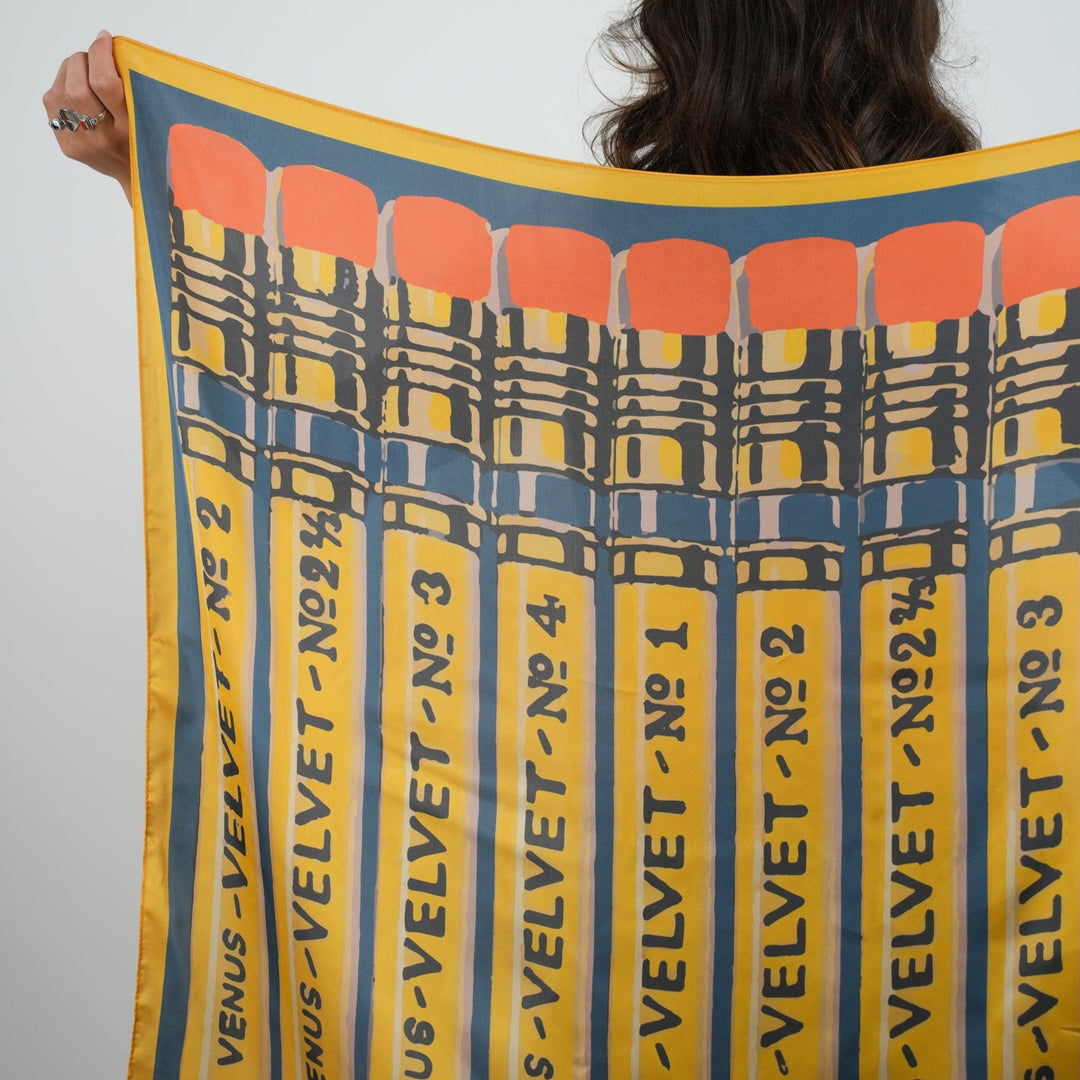 Pencils Silky Scarf - Heading Prints