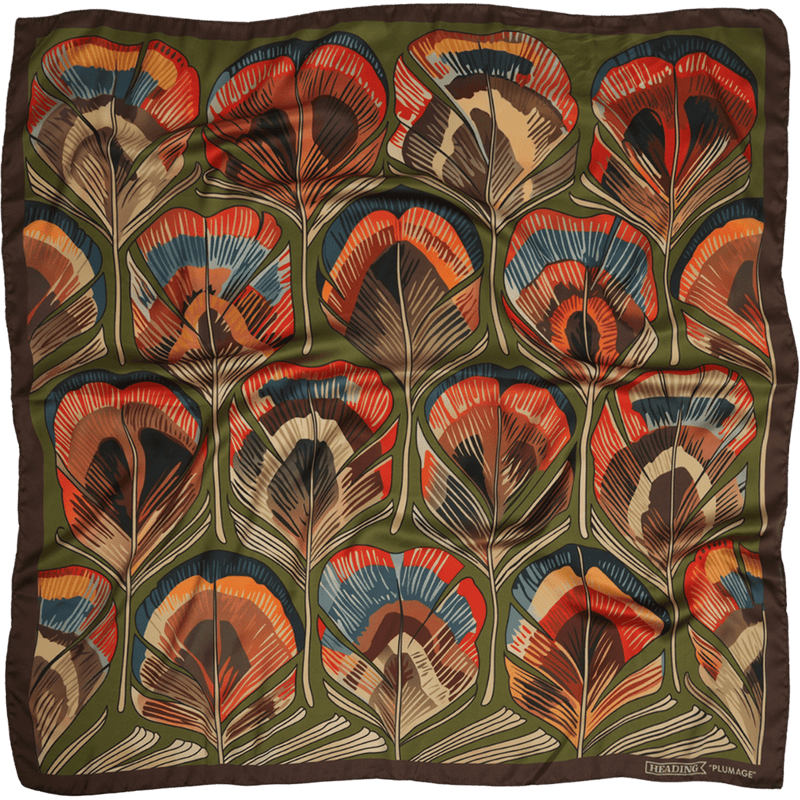 Plumage Silky Scarf - Heading Prints