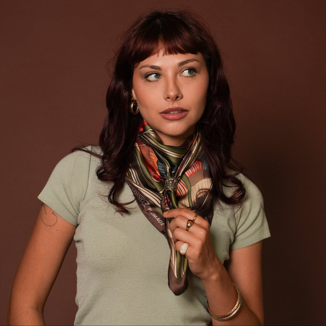 Plumage Silky Scarf - Heading Prints