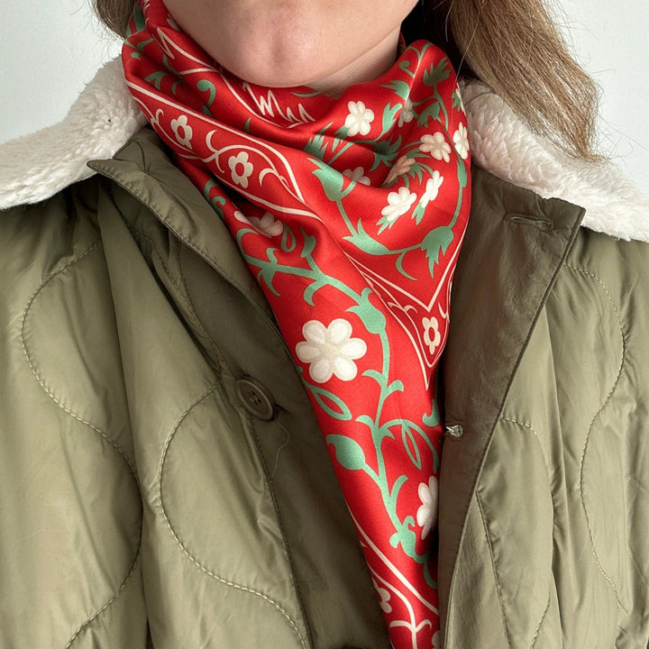 Poetry Silky Scarf - Heading Prints