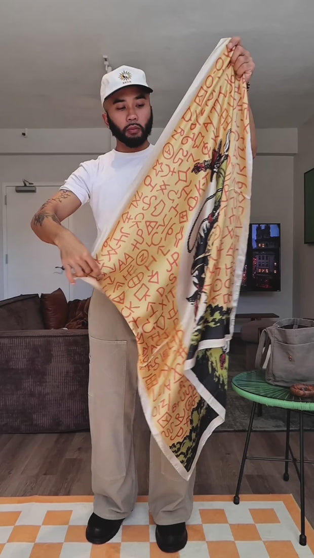 まとめCTHY HIGH-END VINTAGE SILK SCARF Brand Silky Scarf – Heading Prints