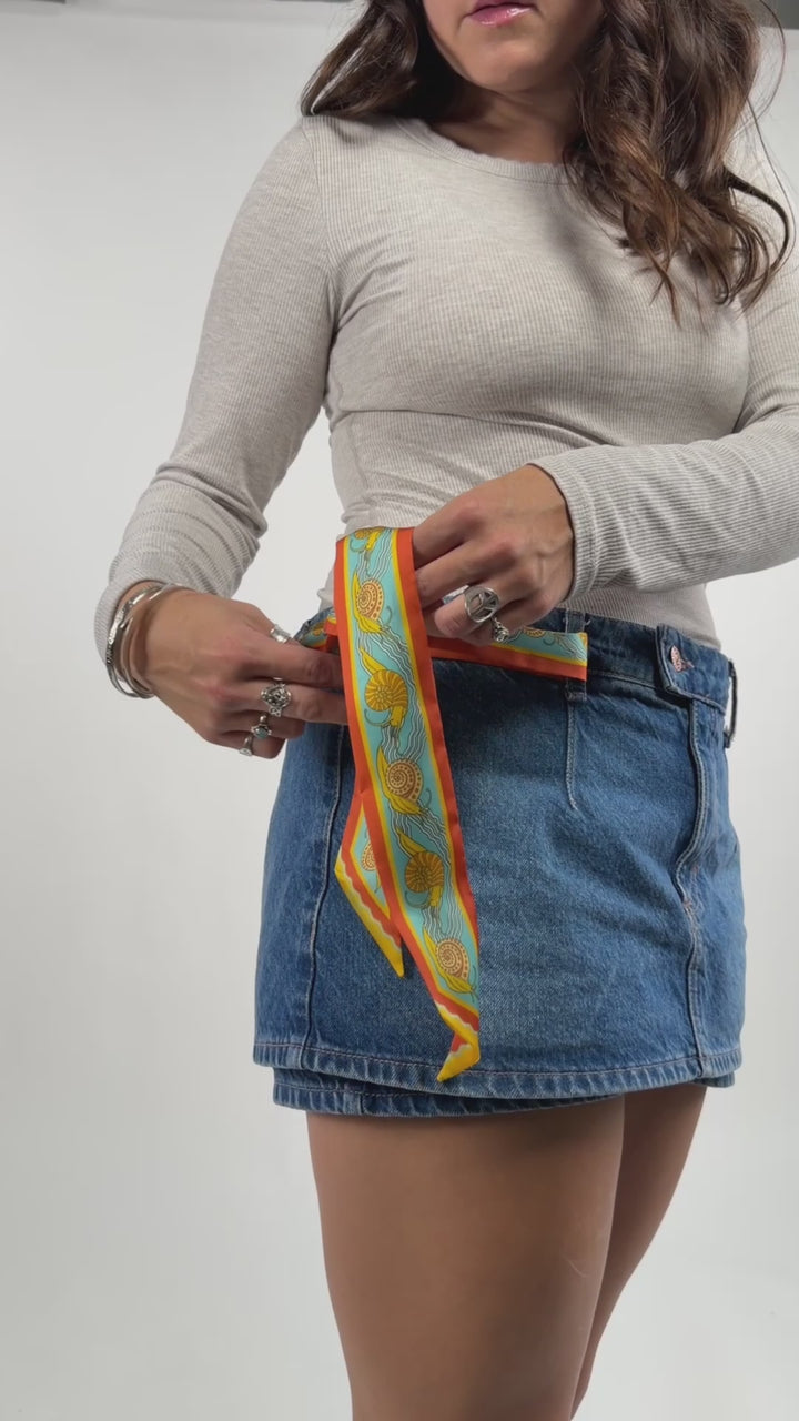 Snail Trail Skinny Scarf