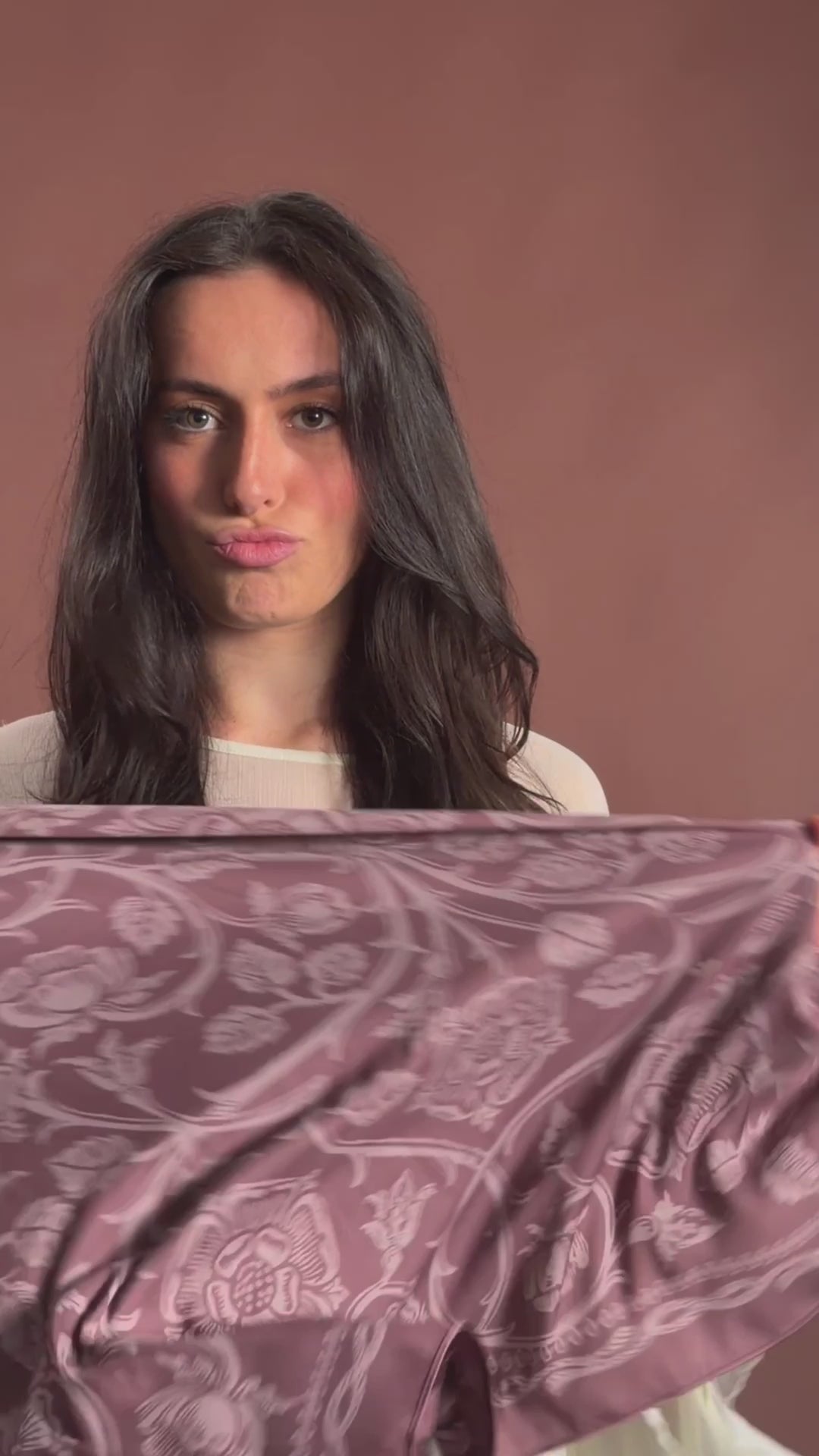Mauve Silky Scarf