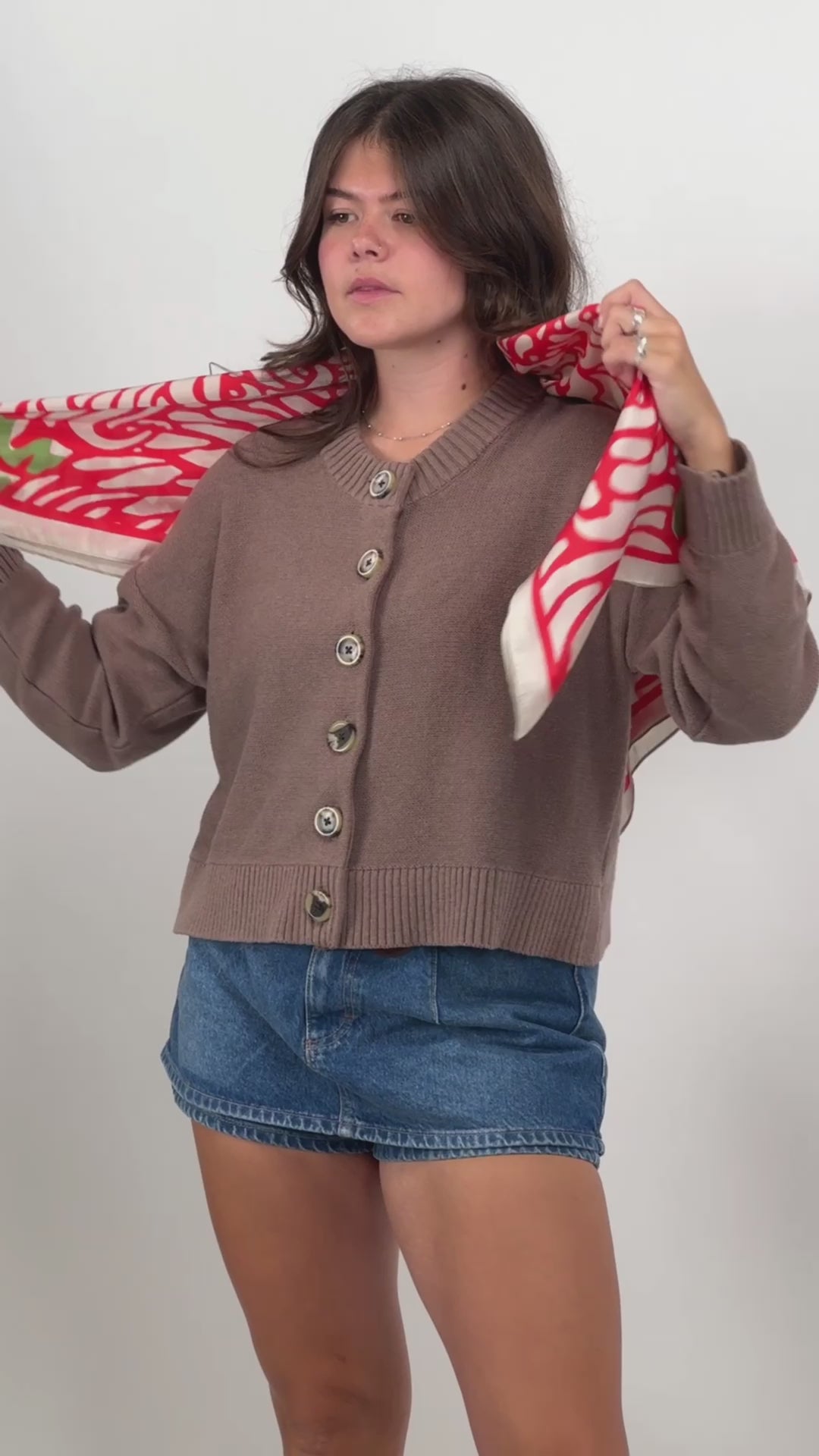 Chrysanthemum Silky Scarf