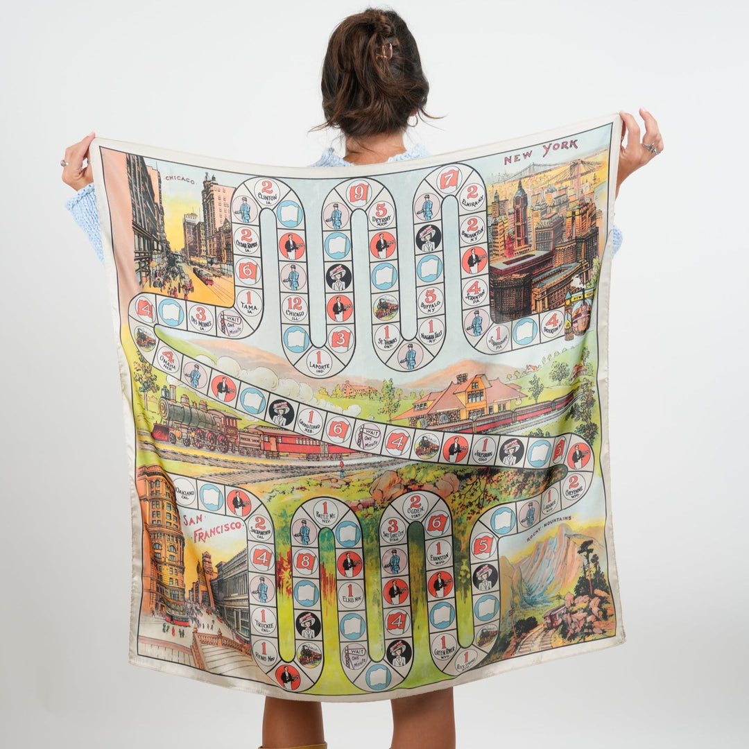 Railway Silky Scarf - Heading Prints