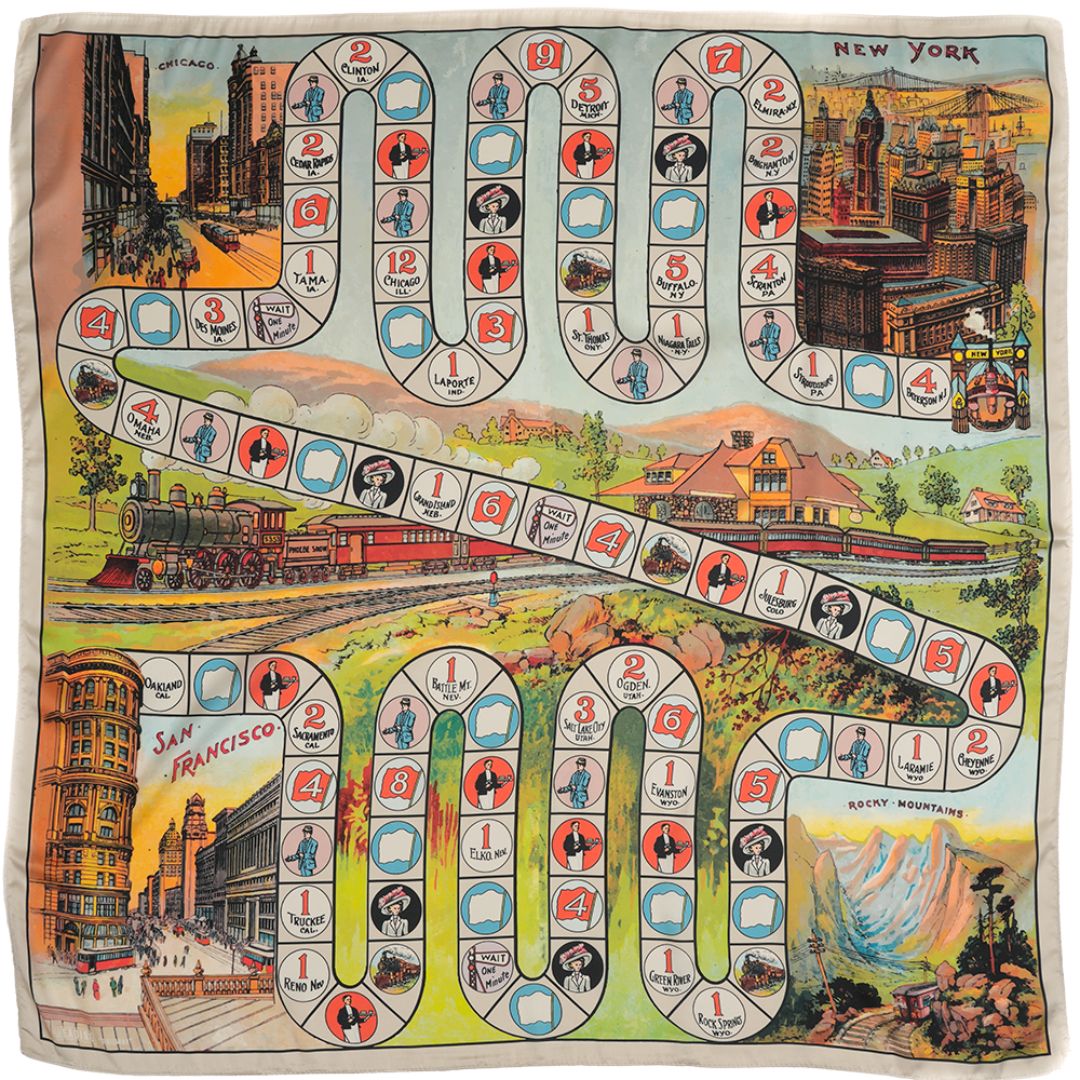 Railway Silky Scarf - Heading Prints