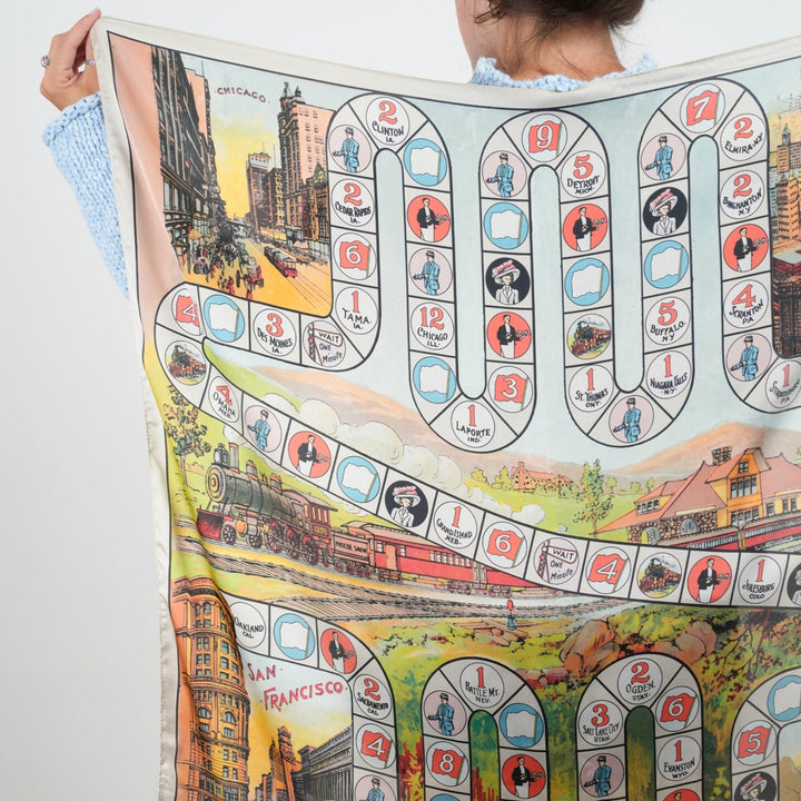Railway Silky Scarf - Heading Prints