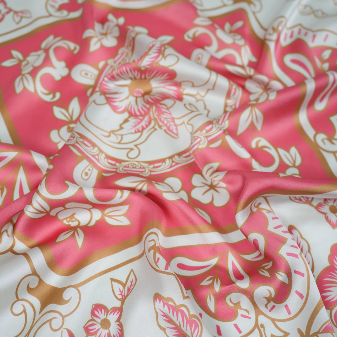 Rosé Silky Scarf - Heading Prints