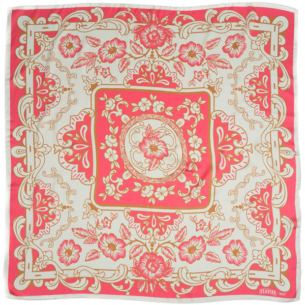 Rosé Silky Scarf - Heading Prints