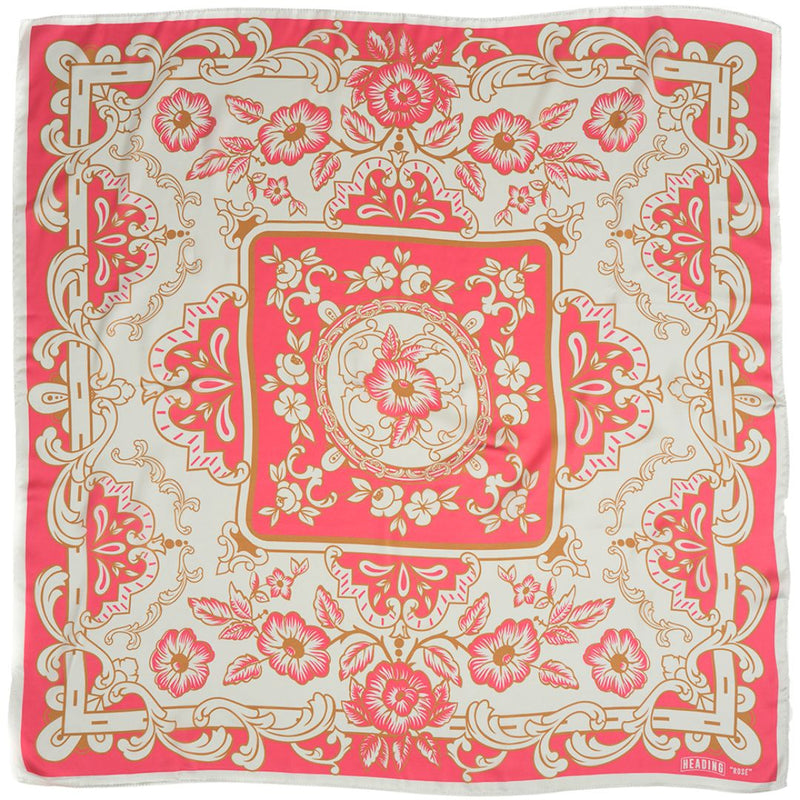 Rosé Silky Scarf - Heading Prints