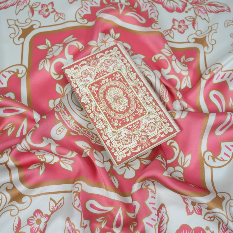 Rosé Silky Scarf - Heading Prints