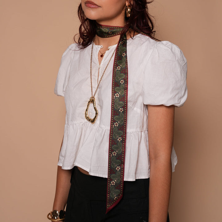 Scarlet Skinny Scarf - Heading Prints