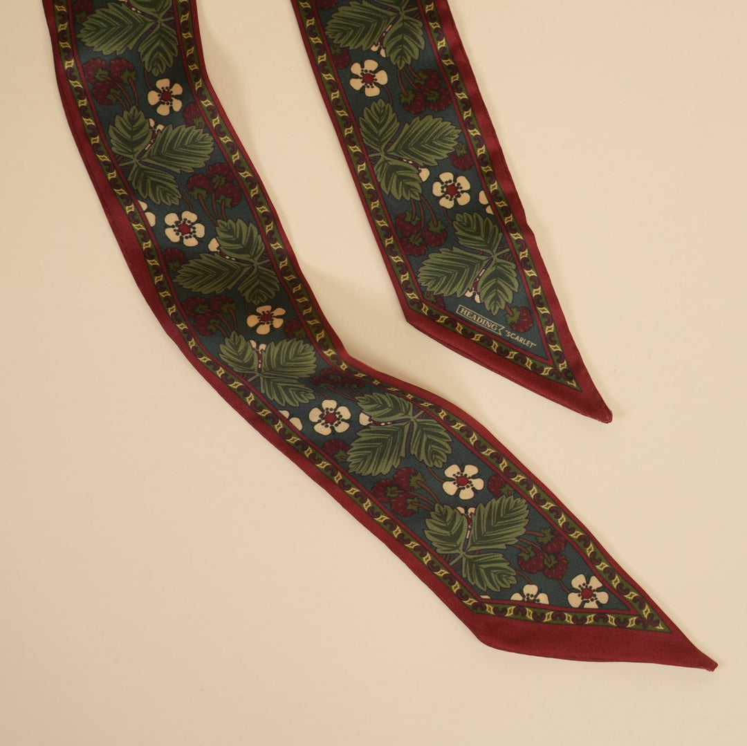 Scarlet Skinny Scarf - Heading Prints