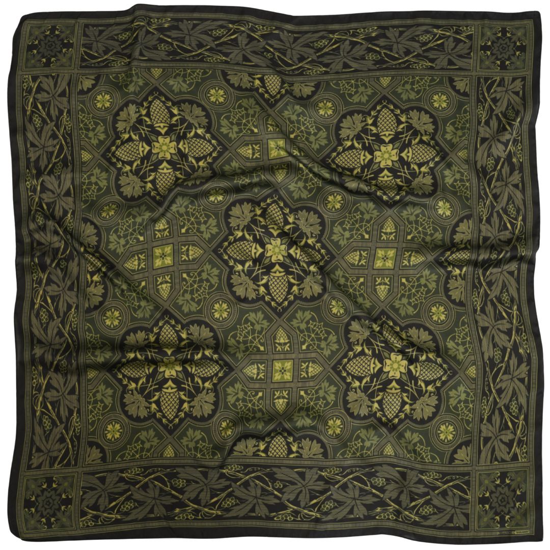 Shrubbery Silky Scarf - Heading Prints