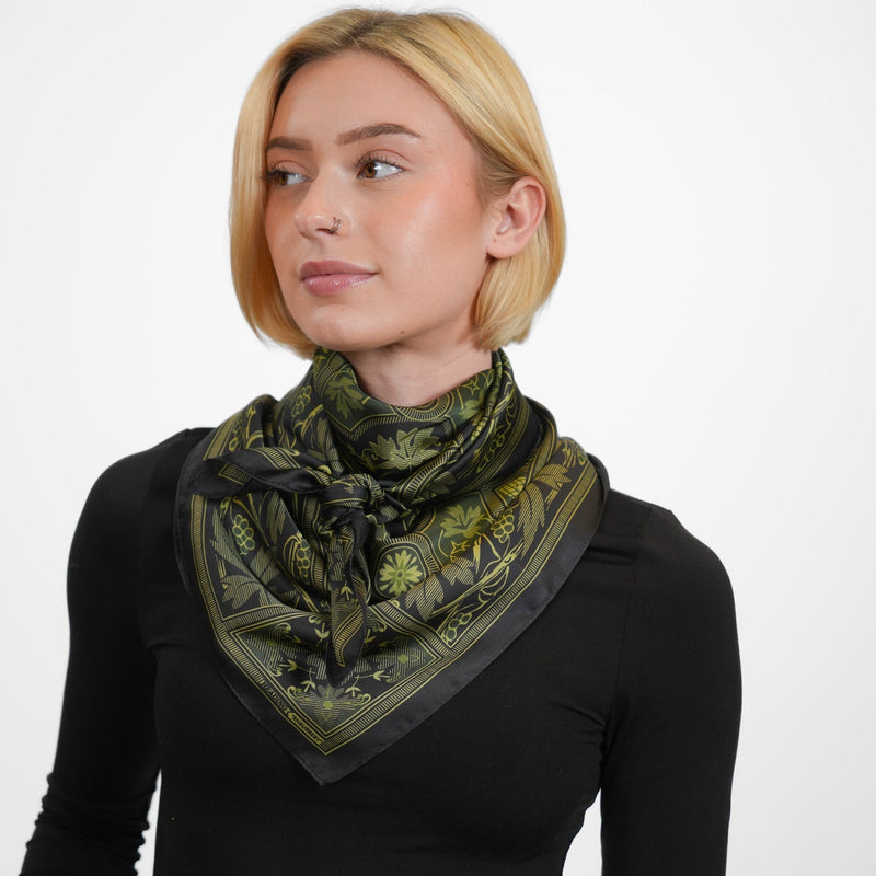 Shrubbery Silky Scarf - Heading Prints