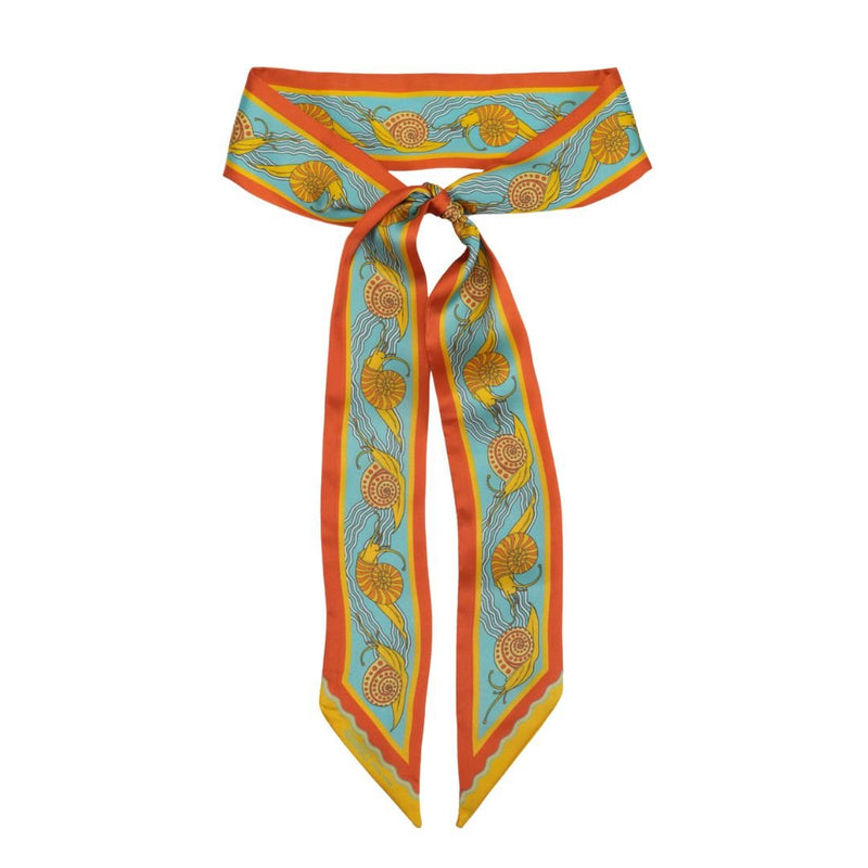 Snail Trail Skinny Scarf - Heading Prints
