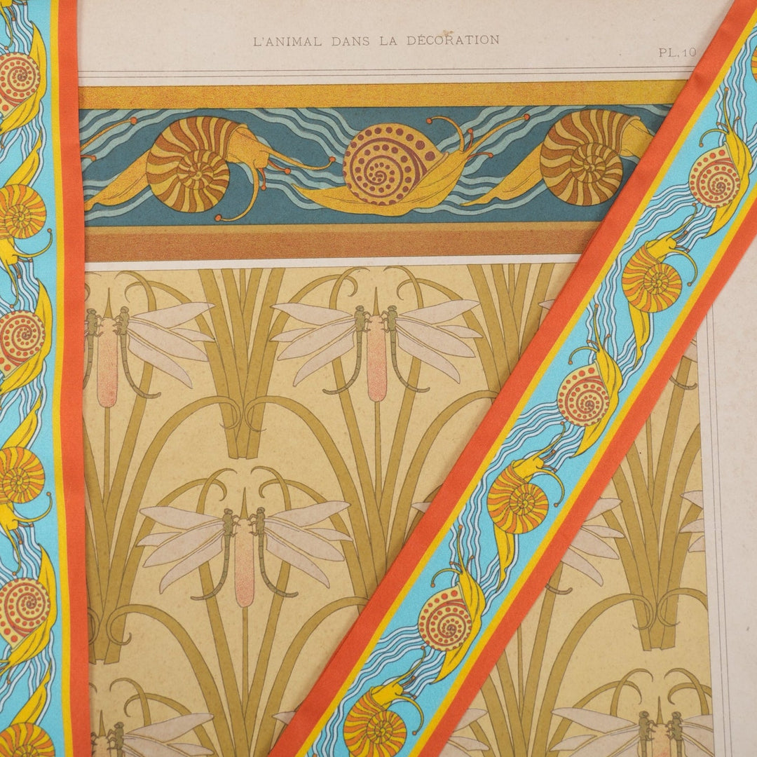 Snail Trail Skinny Scarf - Heading Prints