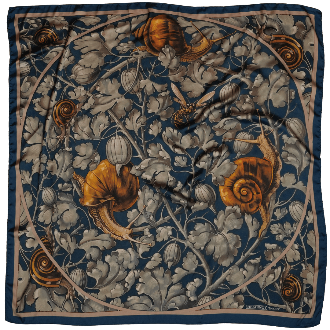 Snails Silky Scarf - Heading Prints