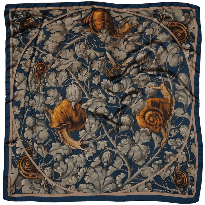Snails Silky Scarf - Heading Prints