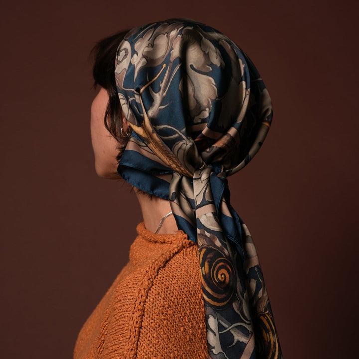 Snails Silky Scarf - Heading Prints