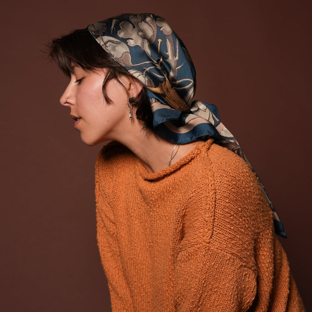 Snails Silky Scarf - Heading Prints
